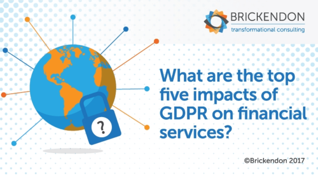 Top Five Impacts of GDPR on Financial Services